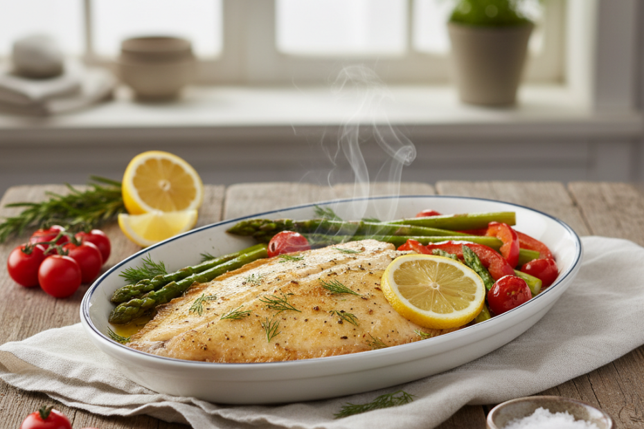 Easy Baked Flounder with Vegetables: Healthy & Flavorful Recipe