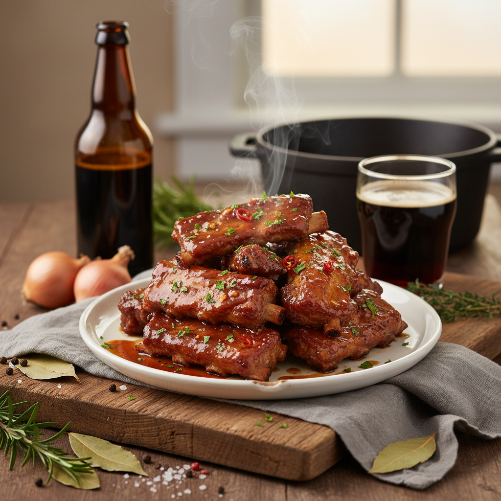 Beer-Braised Pork Ribs: Easy & Flavorful Recipe