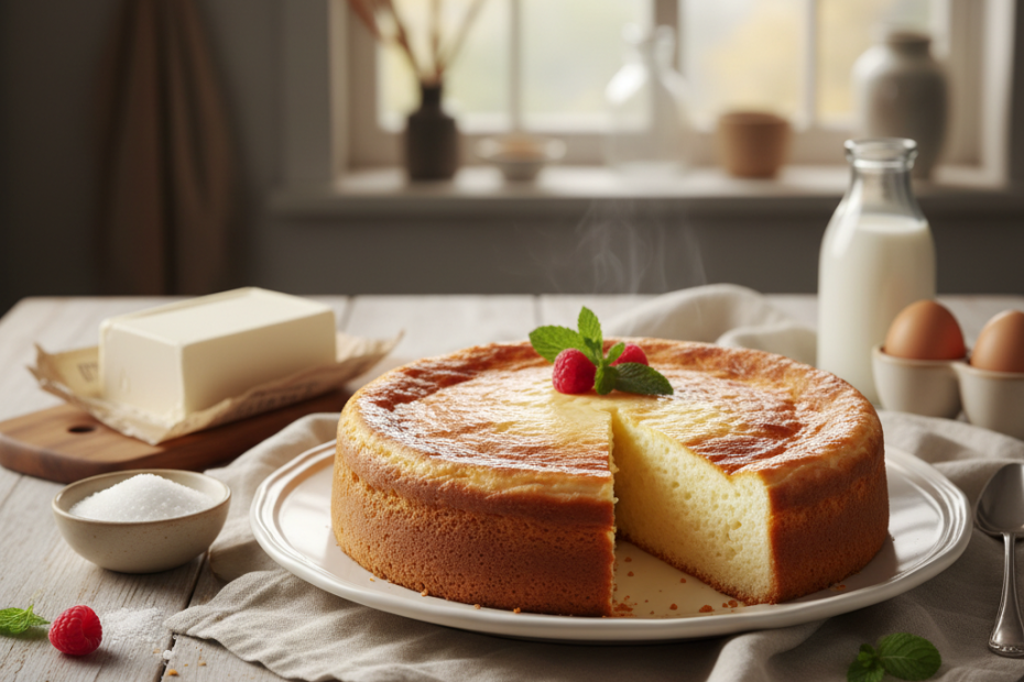 Easy Cream Cheese Cake Recipe (Bolo de Creme de Leite)