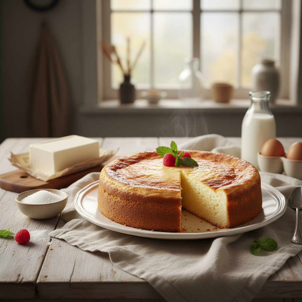 Easy Cream Cheese Cake Recipe (Bolo de Creme de Leite)