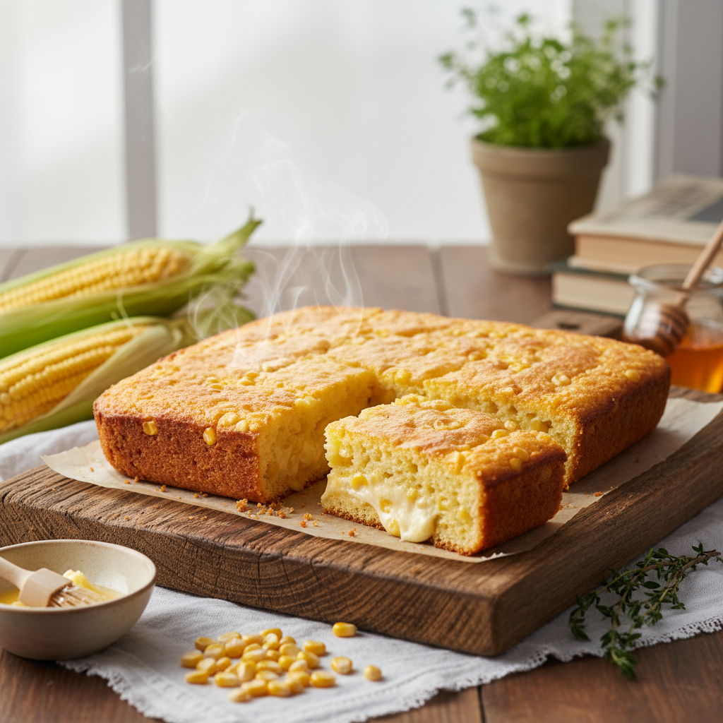 Easy & Creamy Cornbread Recipe (Bolo de Milho Cremoso)