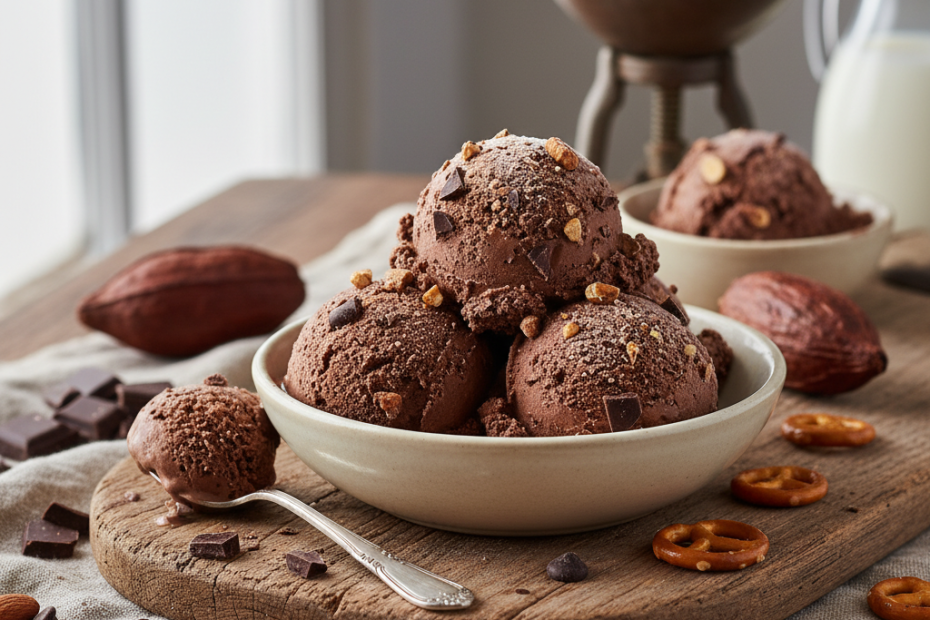 Easy Homemade Crunchy Chocolate Ice Cream Recipe