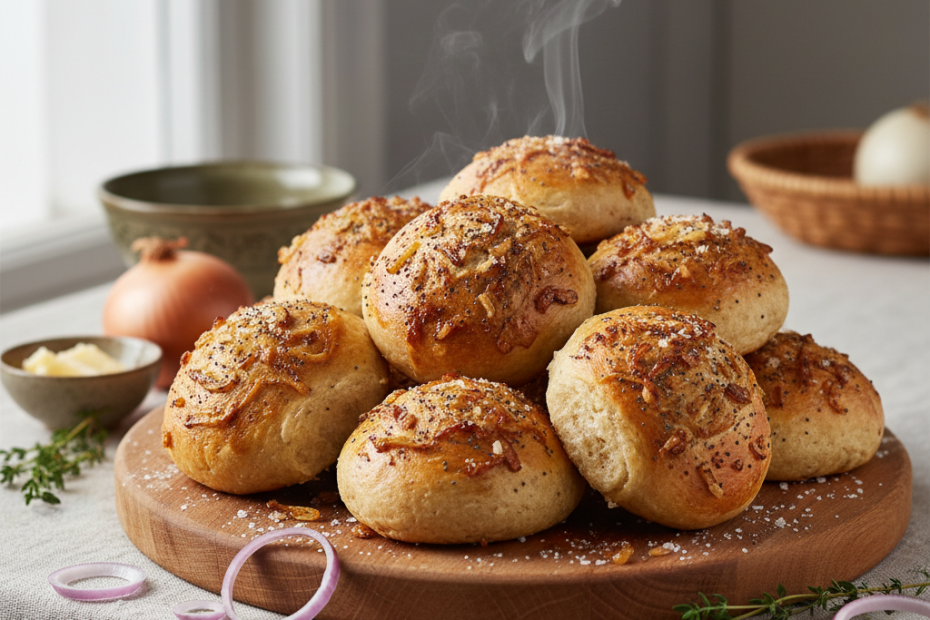 Delicious Homemade Onion Rolls Recipe