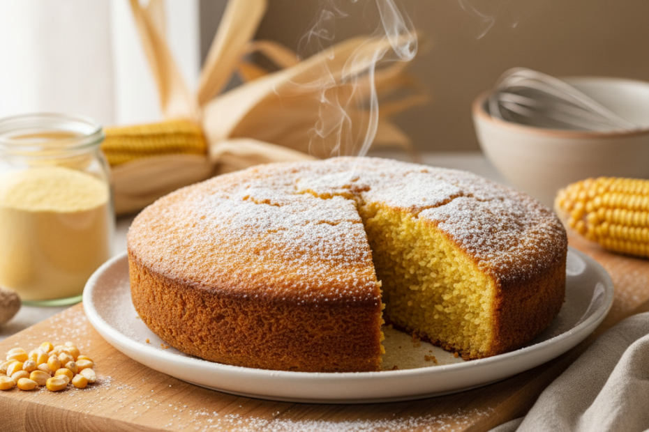 Easy “Lazy” Cornmeal Cake Recipe (Bolo de Fubá de Preguiçoso)