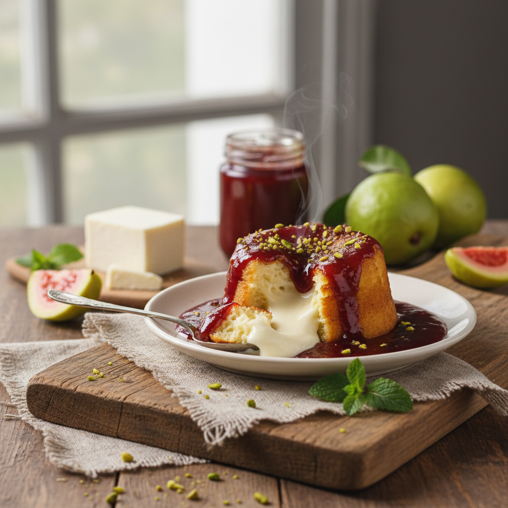 Minas Cheese Petit Gateau with Cascão Guava Paste: Easy Recipe