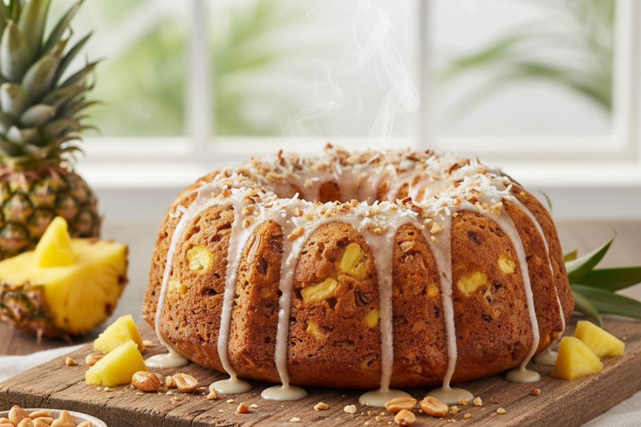 Delicious Peanut Pineapple Cake Recipe (Easy & Tropical)