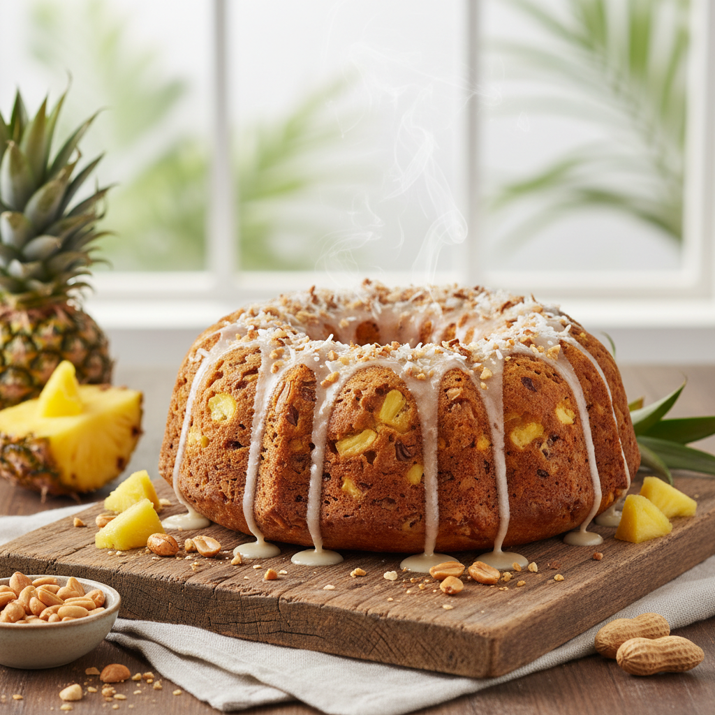 Delicious Peanut Pineapple Cake Recipe (Easy & Tropical)