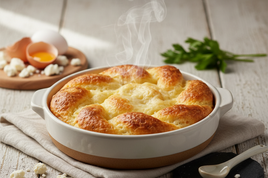 Pudding-Style Pão de Queijo: A Creamy Brazilian Cheese Bread Twist