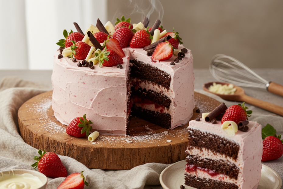 Delicious Strawberry Truffle Cake Recipe | Easy & Impressive Dessert