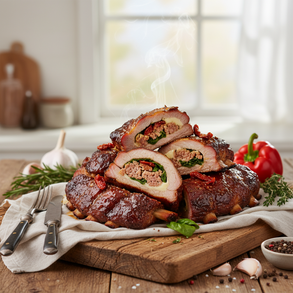 Mouthwatering Stuffed Pork Ribs Recipe | Easy & Delicious