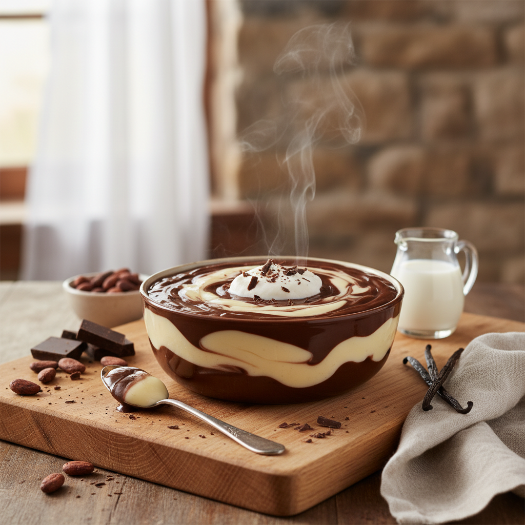 Two-Tone Pudding Recipe: Easy & Delicious Chocolate Swirl Dessert