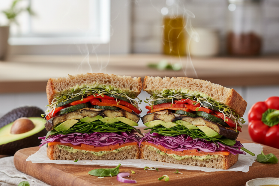 Vibrant Veggie Sandwich: Easy & Colorful Recipe